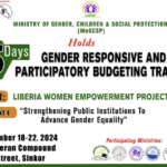 Gender Ministry Launches Training on Gender