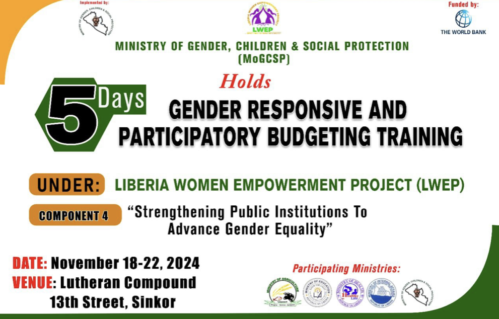 Gender Ministry Launches Training on Gender