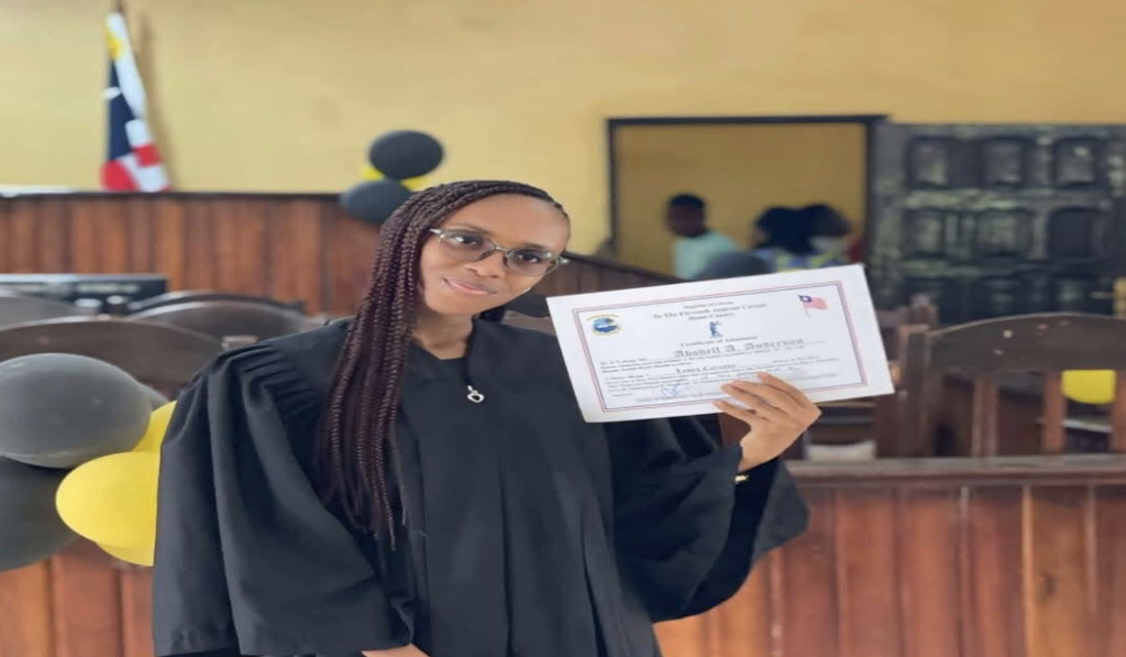 Female Attorney At-Law Joins Bomi County Bar at 24Yrs